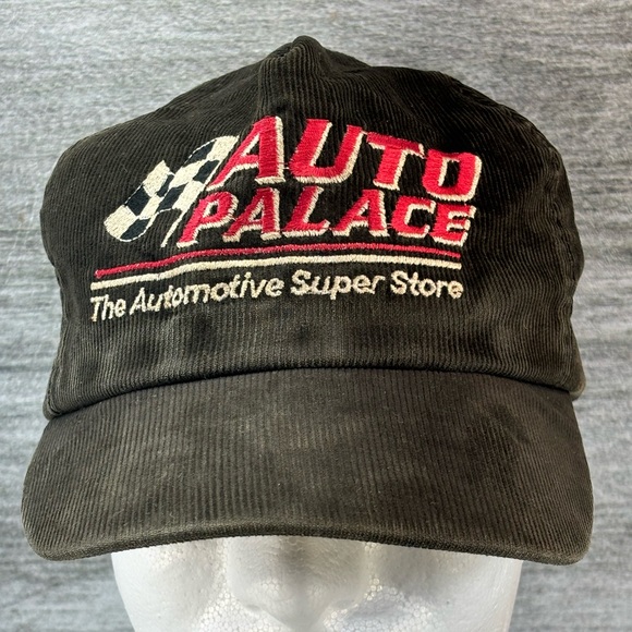VTG Auto Palace Corduroy Ocean Specialties USA Snapback Trucker Hat Black OSFA - Picture 3 of 13